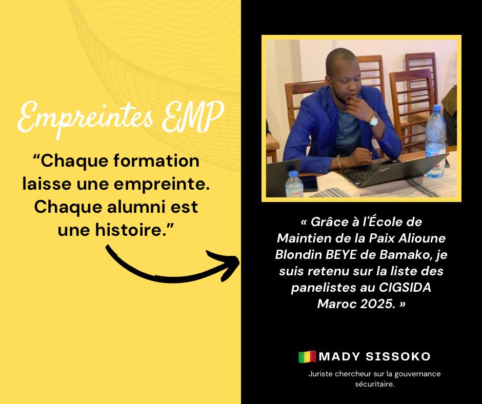 Alumni du cours CONSPAIX 1-25 NLD M. Mady SISSOKO
