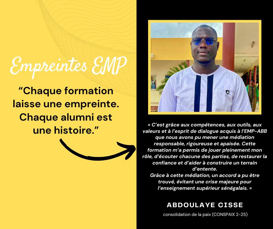 Alumni du cours Consolidation de la Paix (CONSPAIX 2-25) en juillet 2025 M. Abdoulaye Cissé CONSPAIX 2-25